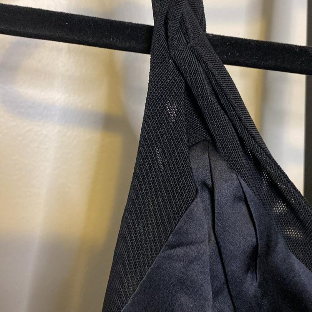 RTA Livia bodysuit in silk satin and stretch tulle - Picture 3 of 10